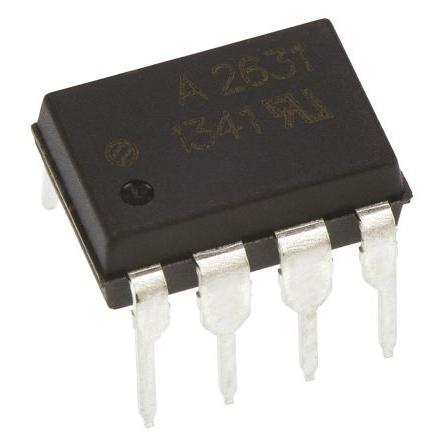 Broadcom Optočlen, řada: HCPL, počet kolíků: 8 kolíkový, počet kanálů: 2 vstup DC Průchozí otvor DIP AEC-Q100