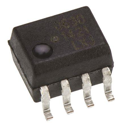 Broadcom Optočlen HCPL-0630-000E, řada: HCPL, počet kolíků: 8 kolíkový, počet kanálů: 2 vstup DC Průchozí otvor SOIC