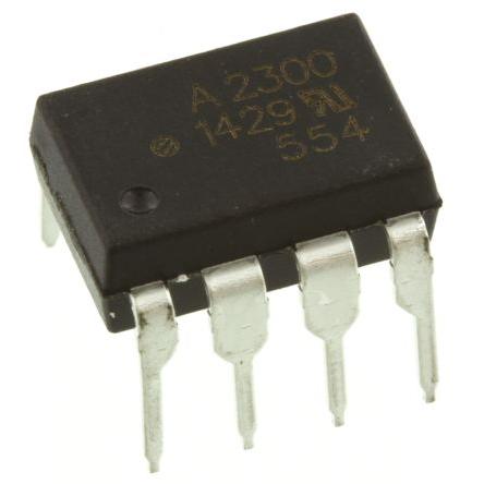 Broadcom Optočlen HCPL-2300-000E, řada: HCPL, počet kolíků: 8 kolíkový, počet kanálů: 1 vstup DC Průchozí otvor DIP