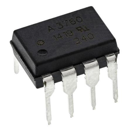 Broadcom Optočlen, řada: HCPL, počet kolíků: 8 kolíkový, počet kanálů: 1 vstup AC/DC Průchozí otvor PDIP