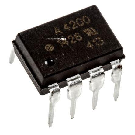 Broadcom Optočlen HCPL-4200-000E, řada: HCPL, počet kolíků: 8 kolíkový, počet kanálů: 1 vstup DC Průchozí otvor PDIP