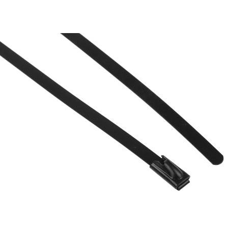 Stahovací páska Roller 360 mm 4.6mm Černá Nerezová ocel s polyesterovým potahem RS PRO