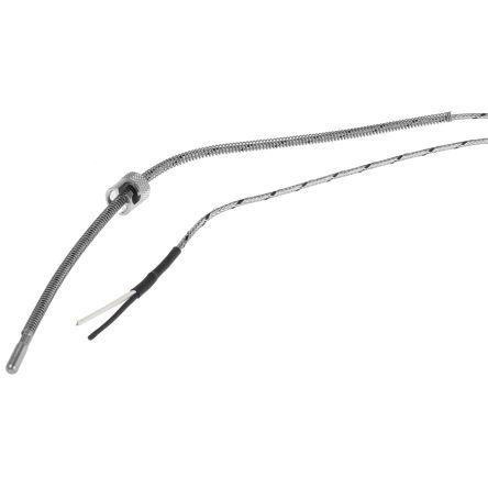 Termočlánek RS PRO 2 m kabel typ J Nerezová ocel 30 mm sonda, 0 °C 5 mm na 400 °C RoHS Compliant RS PRO