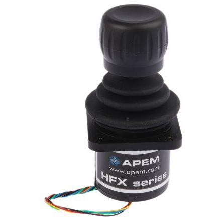 CH Products Joystick s Hallovým prvkem, řada: HFX IP68, IP65 3osý Knoflík Hallův jev 10mA Vodič 70 °C -25 °C