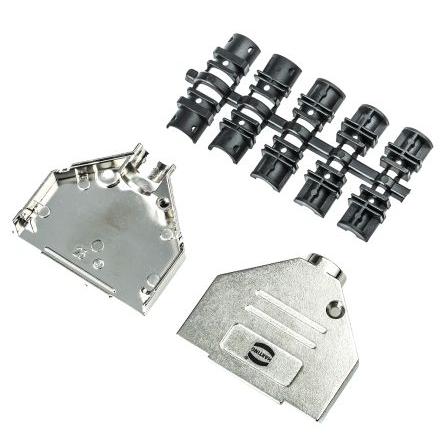HARTING Plášť D-Sub, řada: D-Sub, orientace těla: Rovný, počet kontaktů: 25, materiál pouzdra: Kov, barva: Stříbrná