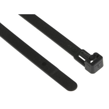 Stahovací páska Rozpojitelné 131-21410 REL140-PA66-BK 150 mm 7.6mm Černá Nylon 66 HellermannTyton