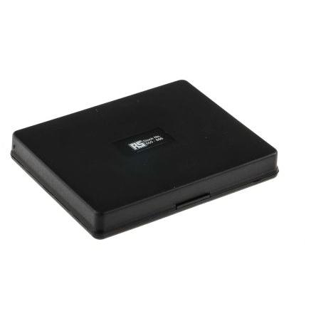 RS PRO Box ESD, Vodivý, Polypropylen, délka: 111 mm Vyhovuje normě EN 61340-5-1, šířka: 86mm, výška: 17 mm