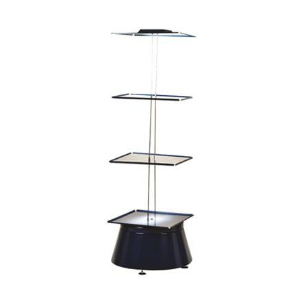 Prázná otočná skříň Modrá Ocel Průhledné zásuvky 1.76 m x 680mm x 680 mm Raaco