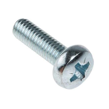 RS PRO Šroub s nízkou půlkulovou hlavou Pozidriv, Pasivovaný pozinkovaný, Ocel hlavice Kónická 20 mm