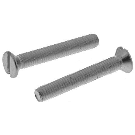RS PRO Šroub s nízkou půlkulovou hlavou Drážka, Pasivovaný pozinkovaný, Ocel hlavice Zapuštěná 20 mm