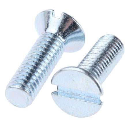 RS PRO Šroub s nízkou půlkulovou hlavou Drážka, Lesklý zinek, Ocel hlavice Zapuštěná 20 mm
