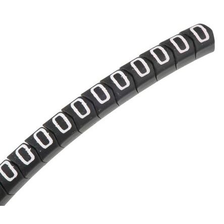 Označovač kabelu, řada: Helagrip Nasouvací barva Bílá 3.5 mm x 4.3mm HellermannTyton Černá 0 5 mm 901-10356