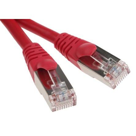 RS PRO Cat5e Ethernetové kabely, Červená, Polyvinylchlorid, A: RJ45, 30V 0.5 m Vnější, B: RJ45 Vnější, typ pláště: F/UTP