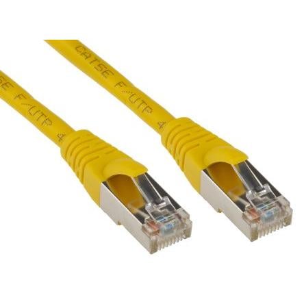 RS PRO Cat5e Ethernetové kabely, Žlutá, Polyvinylchlorid, A: RJ45, 30V 1 m Vnější, B: RJ45 Vnější, typ pláště: F/UTP