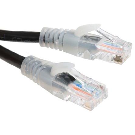 RS PRO Cat5e Ethernetové kabely, Černá, Polyvinylchlorid, A: RJ45, 30V 5 m Vnější, B: RJ45 Vnější, typ pláště: Nestíněný