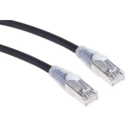 RS PRO Kat6 Ethernetové kabely, Černá, Nízko dýmivý bezhalogenový, A: RJ45, 30V 3 m Vnější, B: RJ45 Vnější, typ pláště: