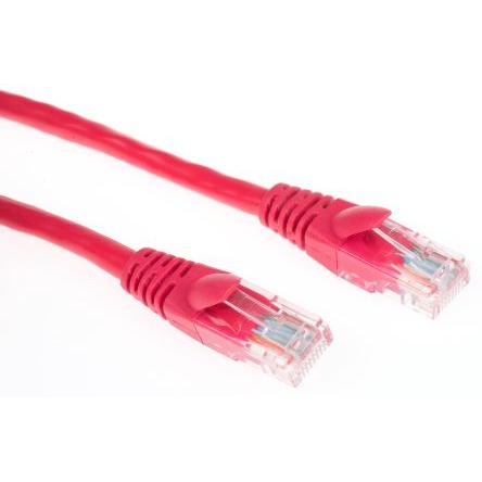 RS PRO Cat5e Ethernetové kabely, Červená, Polyvinylchlorid, A: RJ45, 30V 10 m Vnější, B: RJ45 Vnější, typ pláště: U/UTP