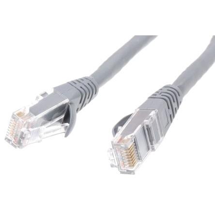 RS PRO Kat6 Ethernetové kabely, Šedá, Nízko dýmivý bezhalogenový, A: RJ45, 30V 0.5 m Vnější, B: RJ45 Vnější, typ pláště: