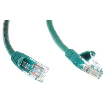 RS PRO Cat5e Ethernetové kabely, Zelená, Polyvinylchlorid, A: RJ45, 30V 3 m Vnější, B: RJ45 Vnější, typ pláště: U/UTP