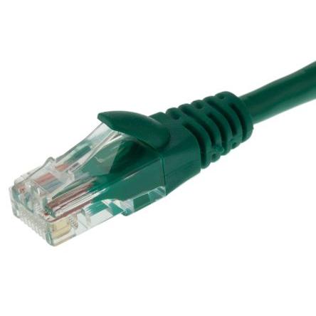 RS PRO Cat5e Ethernetové kabely, Zelená, Polyvinylchlorid, A: RJ45, 30V 5 m Vnější, B: RJ45 Vnější, typ pláště: U/UTP