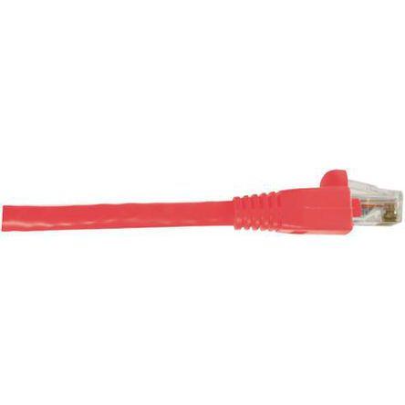 RS PRO Kat6 Ethernetové kabely, Červená, Polyvinylchlorid, A: RJ45, 30V 3 m Vnější, B: RJ45 Vnější, typ pláště: U/UTP