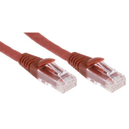 RS PRO Kat6 Ethernetové kabely, Červená, Nízko dýmivý bezhalogenový, A: RJ45, 30V 2 m Vnější, B: RJ45 Vnější, typ