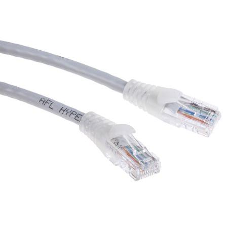 RS PRO Cat5e Ethernetové kabely, Šedá, Polyvinylchlorid, A: RJ45, 30V 3 m Vnější, B: RJ45 Vnější, typ pláště: U/UTP
