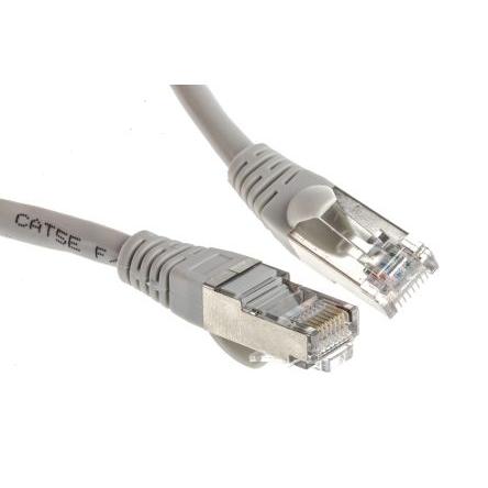 RS PRO Cat5e Ethernetové kabely, Šedá, Polyvinylchlorid, A: RJ45, 30V 10 m Vnější, B: RJ45 Vnější, typ pláště: F/UTP