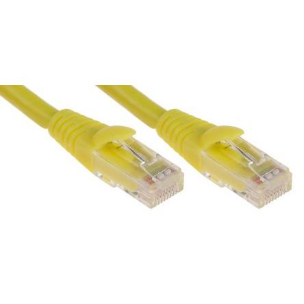 RS PRO Kat6 Ethernetové kabely, Žlutá, Nízko dýmivý bezhalogenový, 30V 3 m, typ pláště: Nestíněný Nestíněný