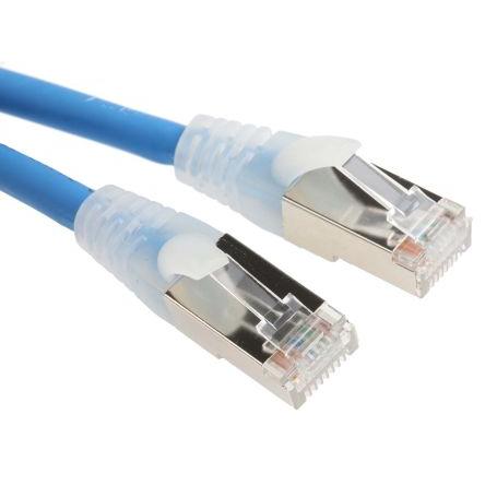 RS PRO Kat6 Ethernetové kabely, Modrá, Nízko dýmivý bezhalogenový, A: RJ45, 30V 10 m Vnější, B: RJ45 Vnější, typ pláště: