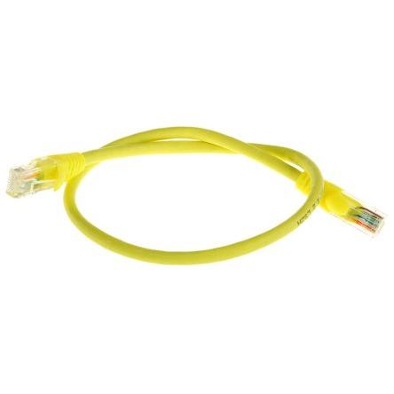 RS PRO Cat5e Ethernetové kabely, Žlutá, Nízko dýmivý bezhalogenový, A: RJ45, 30V 0.5 m Vnější, B: RJ45 Vnější, typ