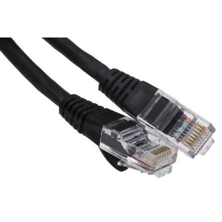 RS PRO Cat5e Ethernetové kabely, Černá, Nízko dýmivý bezhalogenový, A: RJ45, 30V 10 m Vnější, B: RJ45 Vnější, typ