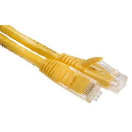RS PRO Kat6 Ethernetové kabely, Žlutá, Polyvinylchlorid, A: RJ45, 30V 2 m Vnější, B: RJ45 Vnější, typ pláště: Nestíněný