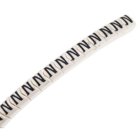 Označovač kabelu, řada: Helagrip Nasouvací barva Černá 3.5 mm x 4.3mm HellermannTyton Bílá N 5 mm 901-10381