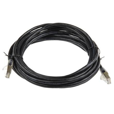 RS PRO Cat5e Ethernetové kabely, Černá, Polyvinylchlorid, A: RJ45, 30V 5 m Vnější, B: RJ45 Vnější, typ pláště: Stíněné