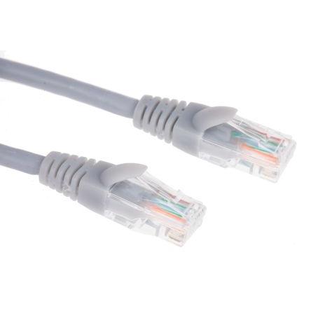 RS PRO Cat5e Ethernetové kabely, Šedá, Nízko dýmivý bezhalogenový, A: RJ45, 30V 1 m Vnější, B: RJ45 Vnější, typ pláště: