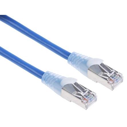 RS PRO Cat5e Ethernetové kabely, Modrá, Polyvinylchlorid, A: RJ45, 30V 10 m Vnější, B: RJ45 Vnější, typ pláště: F/UTP