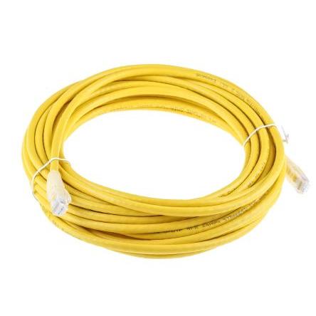 RS PRO Kat6 Ethernetové kabely, Žlutá, Polyvinylchlorid, A: RJ45, 30V 10 m Vnější, B: RJ45 Vnější, typ pláště: Nestíněný