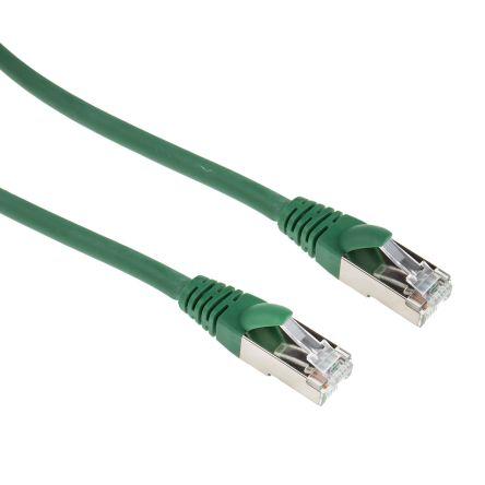 RS PRO Kat6 Ethernetové kabely, Zelená, Nízko dýmivý bezhalogenový, A: RJ45, 30V 3 m Vnější, B: RJ45 Vnější, typ pláště: