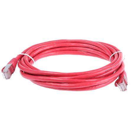 RS PRO Cat5e Ethernetové kabely, Červená, Polyvinylchlorid, A: RJ45, 30V 3 m Vnější, B: RJ45 Vnější, typ pláště: F/UTP