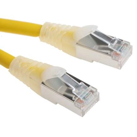 RS PRO Kat6 Ethernetové kabely, Žlutá, Nízko dýmivý bezhalogenový, A: RJ45, 30V 2 m Vnější, B: RJ45 Vnější, typ pláště: