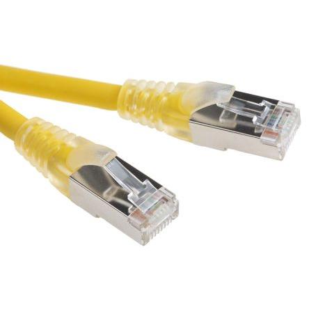 RS PRO Kat6 Ethernetové kabely, Žlutá, Nízko dýmivý bezhalogenový, A: RJ45, 30V 5 m Vnější, B: RJ45 Vnější, typ pláště: