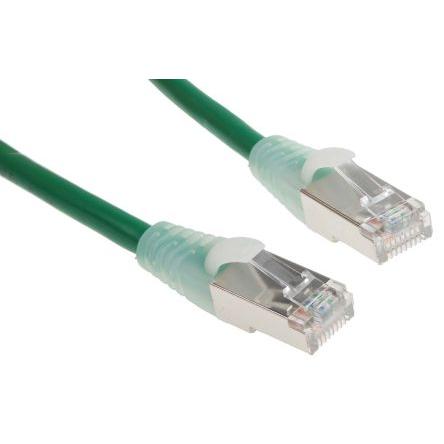 RS PRO Cat5e Ethernetové kabely, Zelená, Polyvinylchlorid, A: RJ45, 30V 3 m Vnější, B: RJ45 Vnější, typ pláště: F/UTP