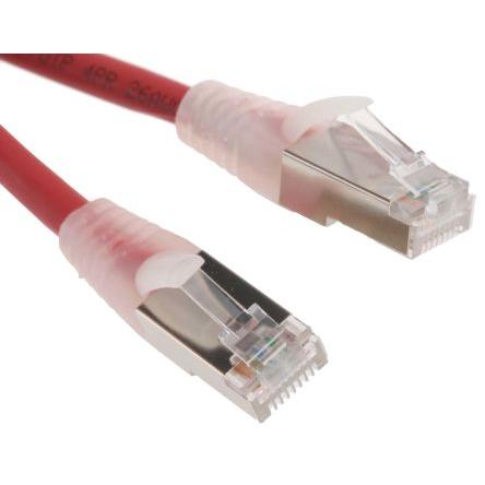 RS PRO Kat6 Ethernetové kabely, Červená, Nízko dýmivý bezhalogenový, A: RJ45, 30V 2 m Vnější, B: RJ45 Vnější, typ