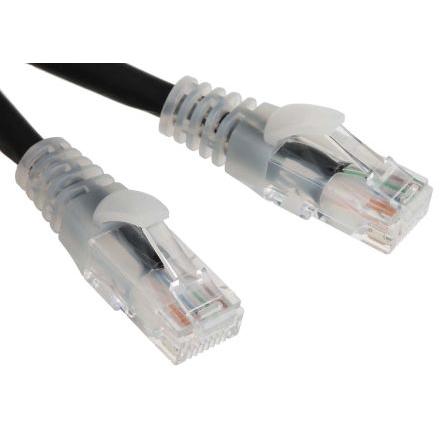 RS PRO Kat6 Ethernetové kabely, Černá, Nízko dýmivý bezhalogenový, A: RJ45, 30V 2 m Vnější, B: RJ45 Vnější, typ pláště: