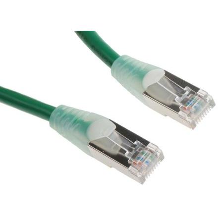 RS PRO Cat5e Ethernetové kabely, Zelená, Polyvinylchlorid, A: RJ45, 30V 2 m Vnější, B: RJ45 Vnější, typ pláště: F/UTP
