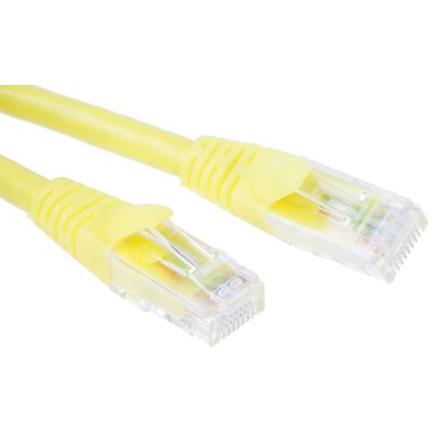 RS PRO Kat6 Ethernetové kabely, Žlutá, Nízko dýmivý bezhalogenový, 30V 1 m, typ pláště: Nestíněný Nestíněný
