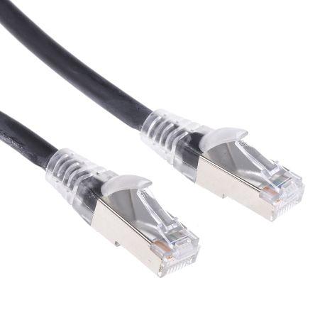 RS PRO Kat6 Ethernetové kabely, Černá, Nízko dýmivý bezhalogenový, A: RJ45, 30V 5 m Vnější, B: RJ45 Vnější, typ pláště: