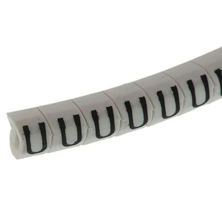 Označovač kabelu, řada: Helagrip Nasouvací barva Černá 3.5 mm x 3.3mm HellermannTyton Bílá U 3 mm 901-10437