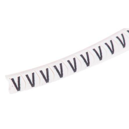 Označovač kabelu, řada: Helagrip Nasouvací barva Černá 3.5 mm x 4.3mm HellermannTyton Bílá V 5 mm 901-10447
